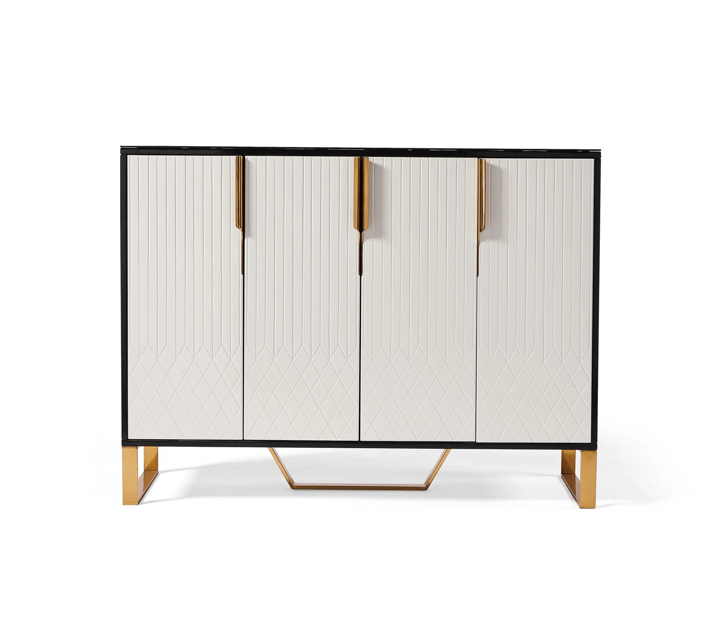 Amal Ribbed Furniture Range - Black, White & Gold
