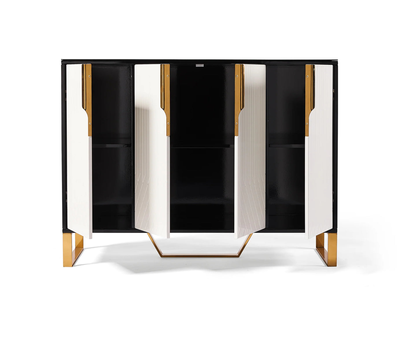 Amal Ribbed Furniture Range - Black, White & Gold