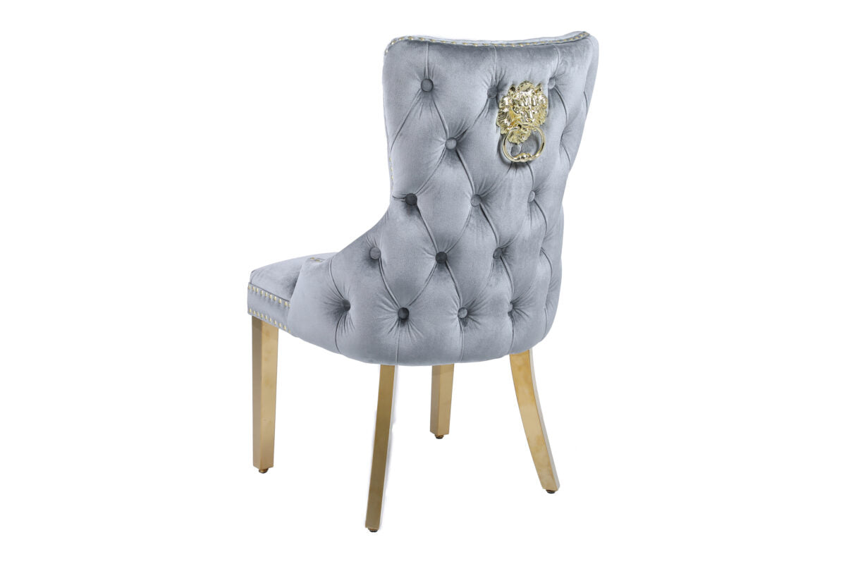 Lc Grey Gold Dining Chair