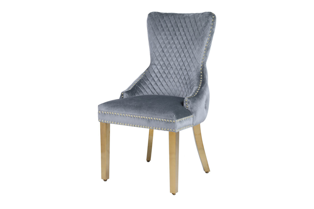 Lc Grey Gold Dining Chair