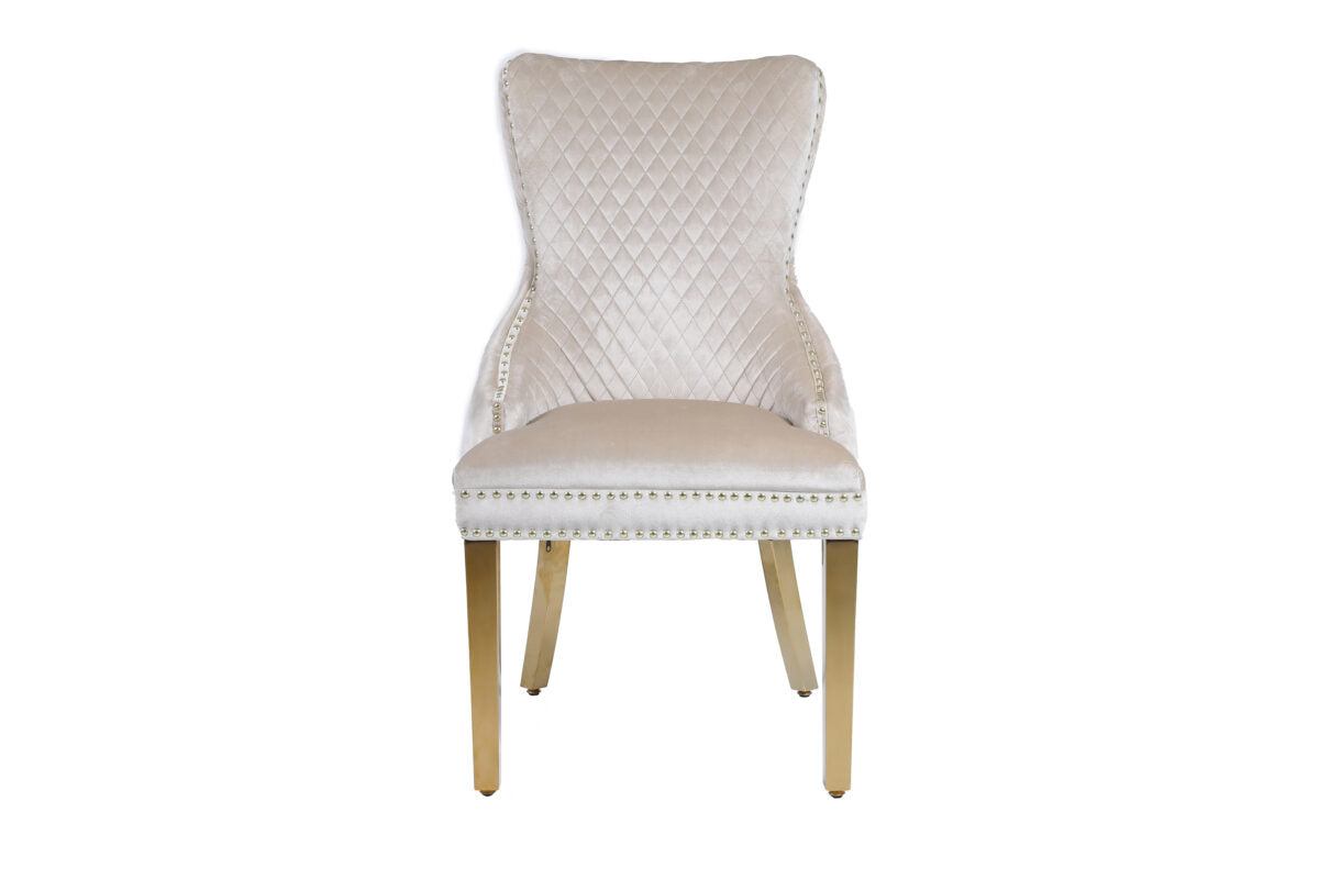 Lc Cream Gold Dining Chair