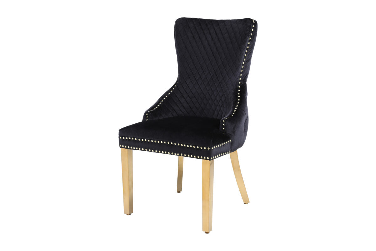 Lc Black Gold Dining Chair