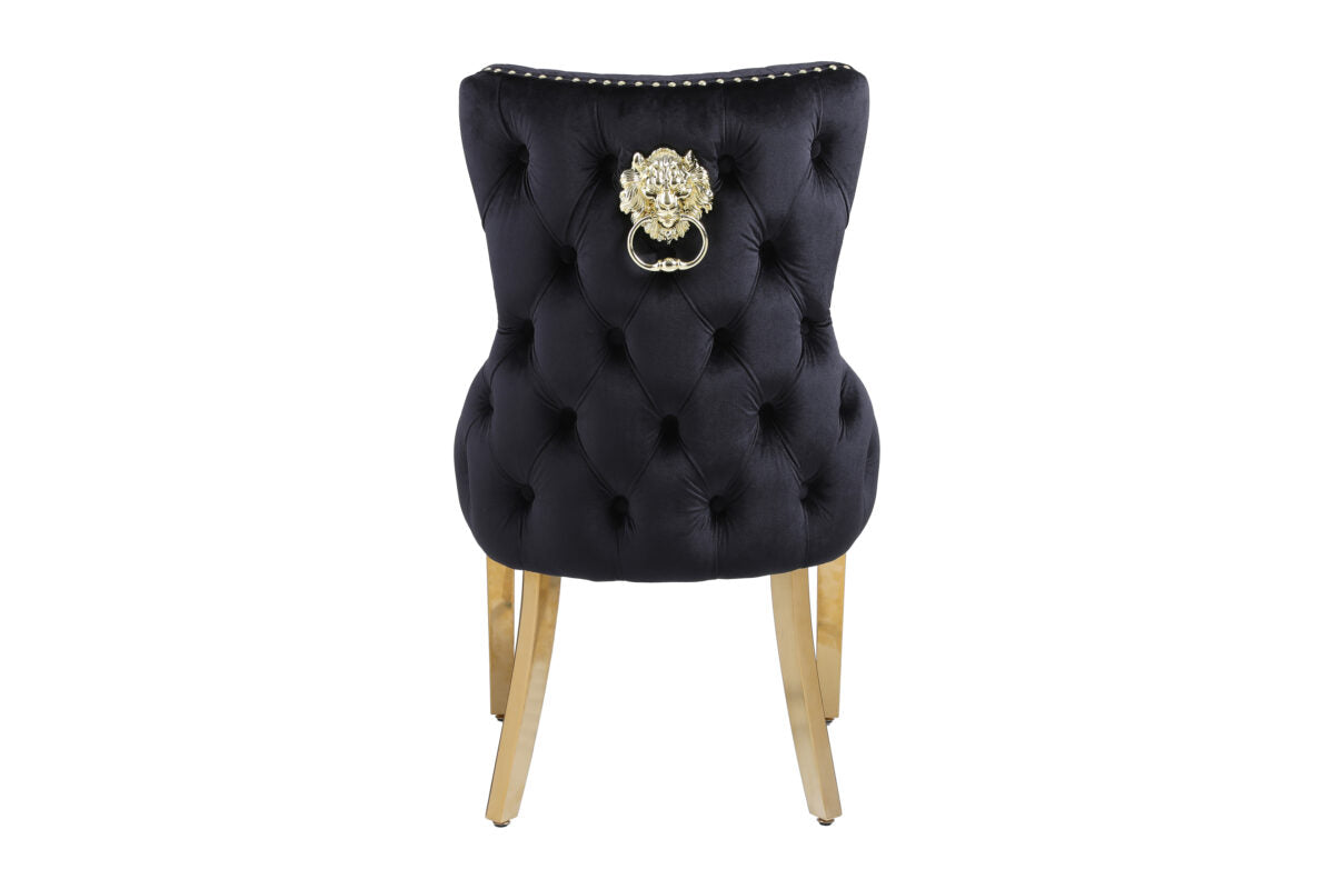 Lc Black Gold Dining Chair