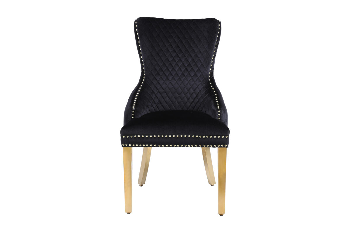 Lc Black Gold Dining Chair