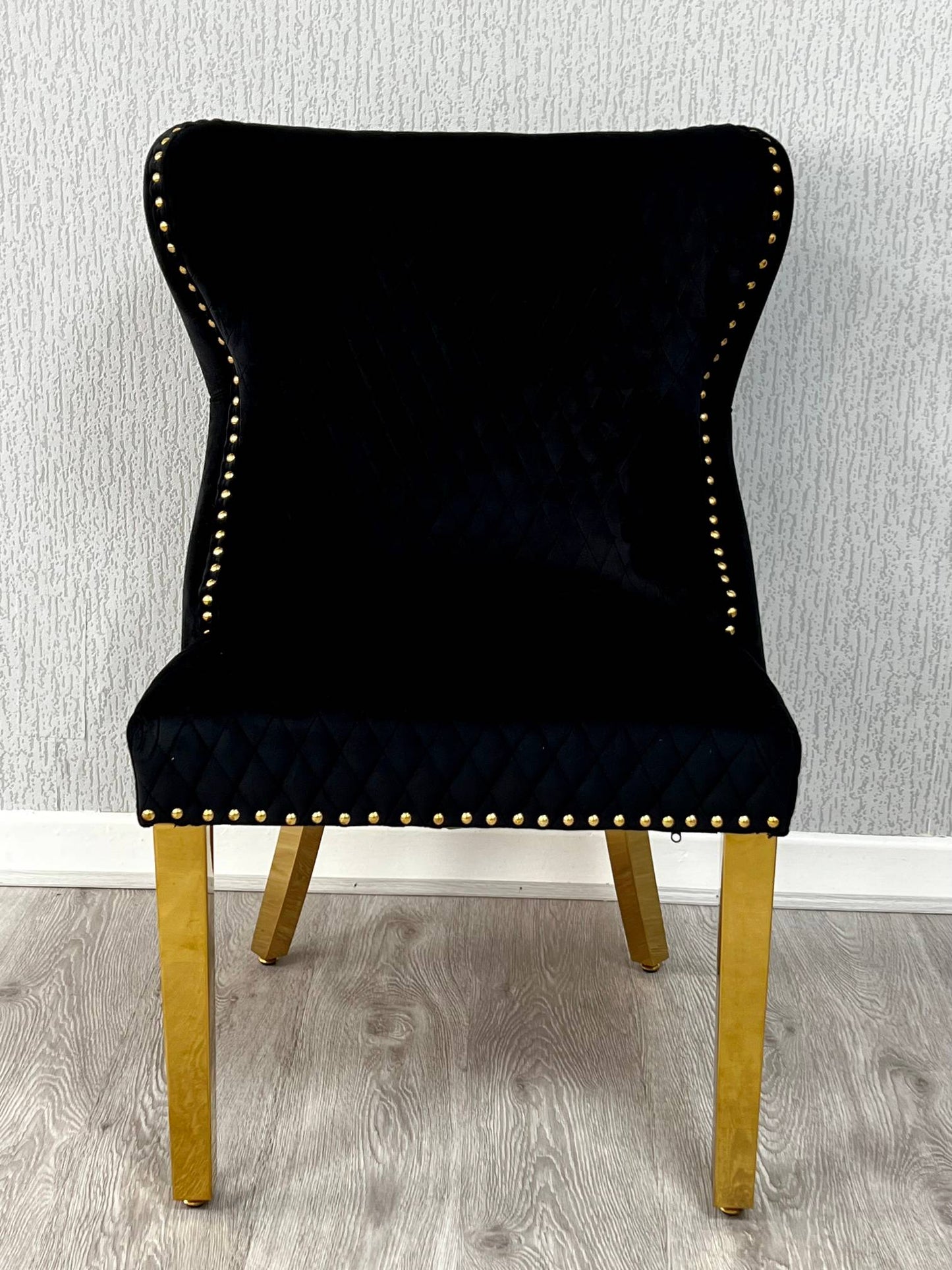 Valentino Black Gold Lion Velvet Chair