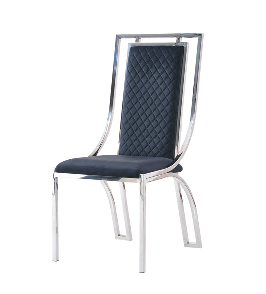 Windsor Black & Silver Dining Chair