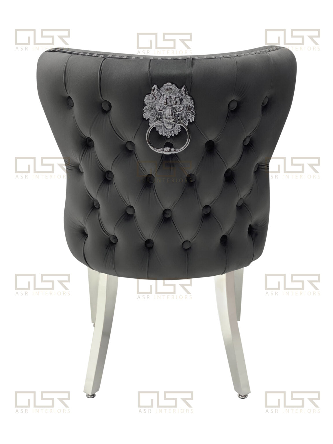 Valentino Grey Velvet Dining Chair