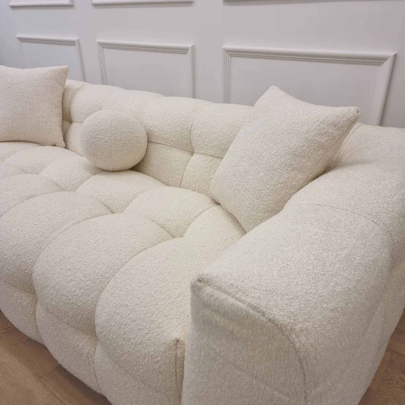 The Bubble Boucle Corner Sofa - Ivory