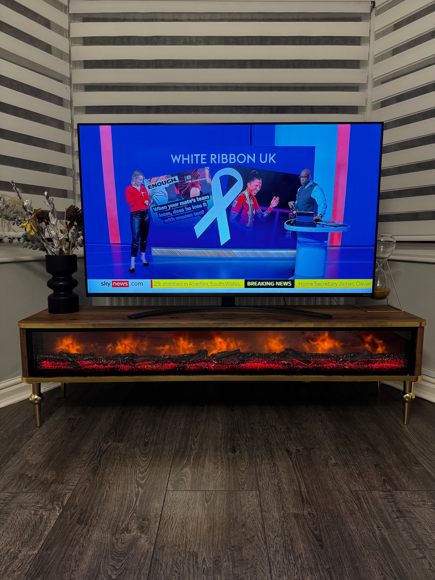 fireplace design TV Stand