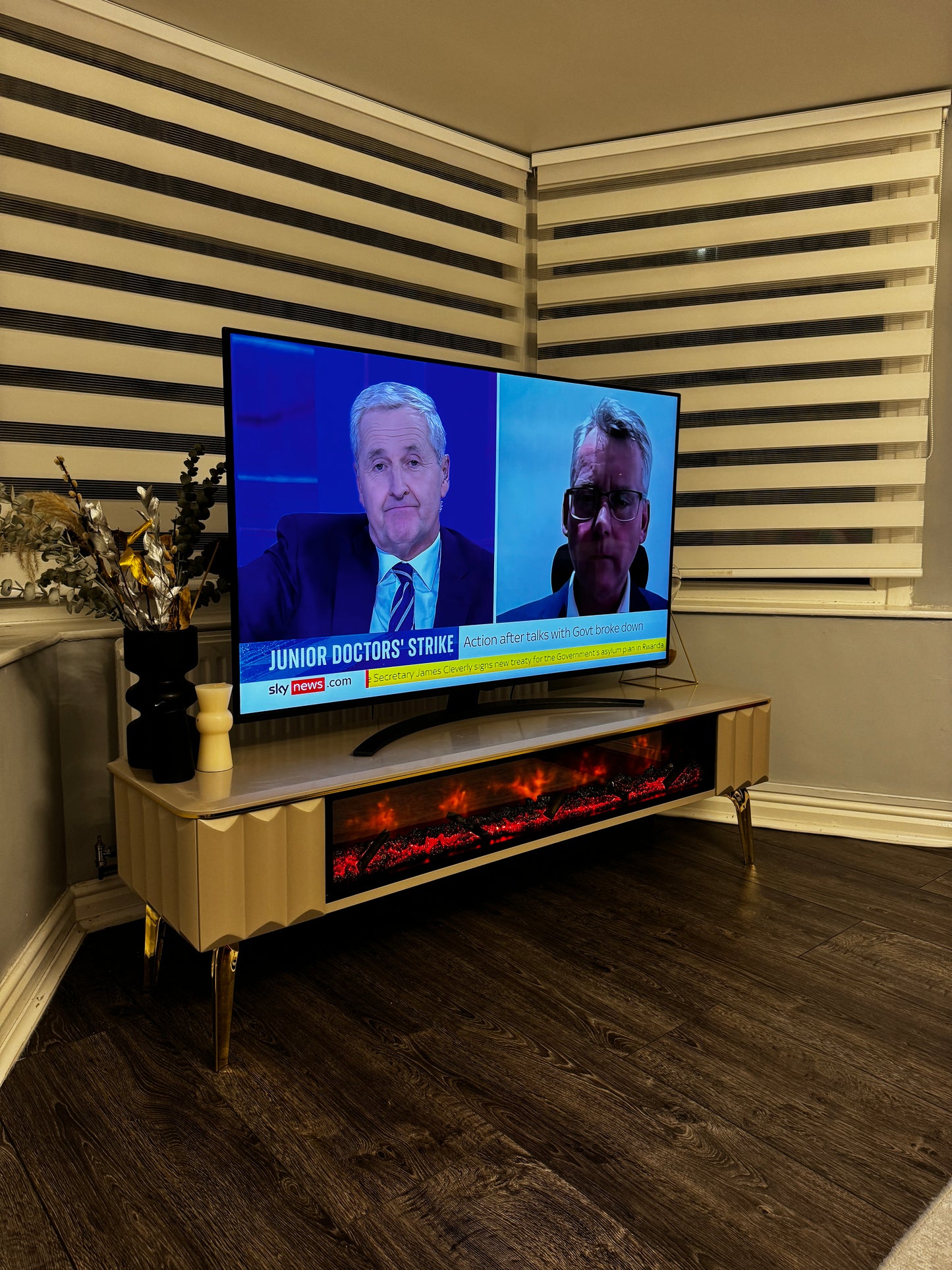 fireplace design TV Stand