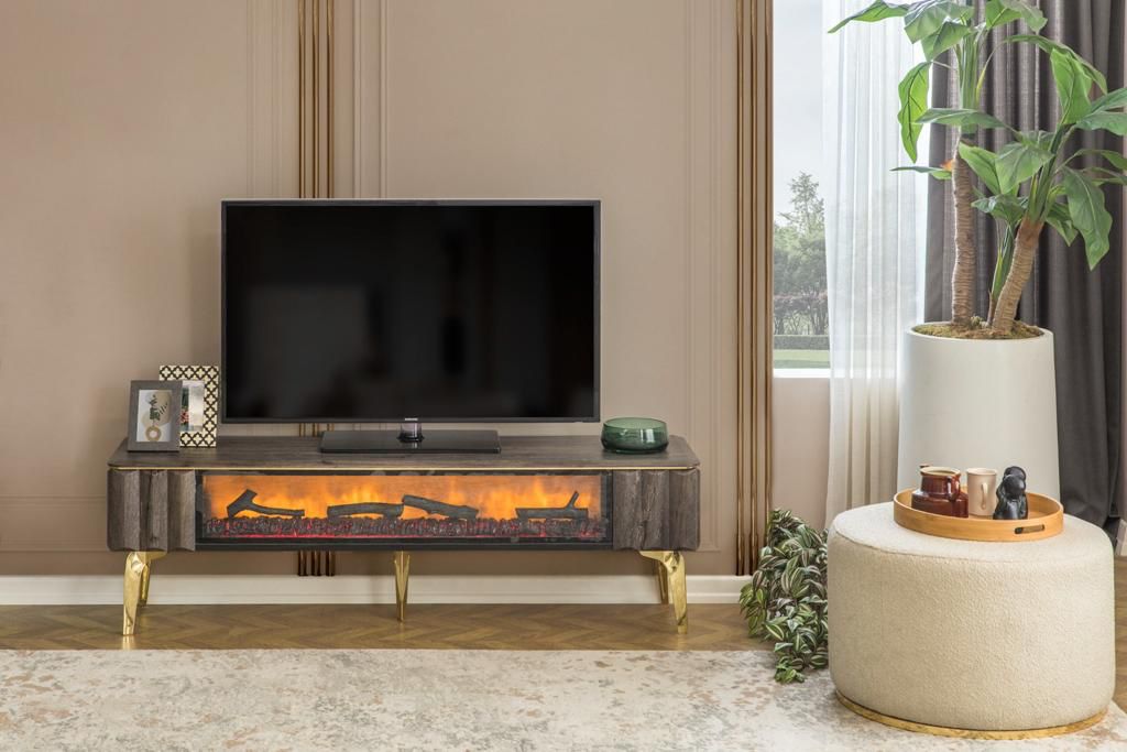 fireplace design TV Stand