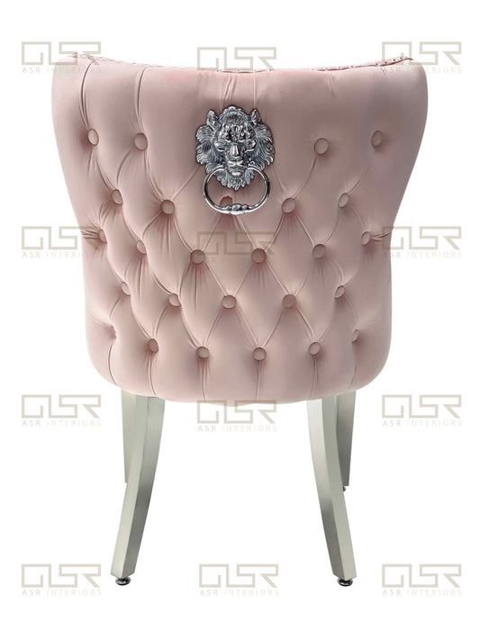 Valentino Pink Dining Velvet Chair