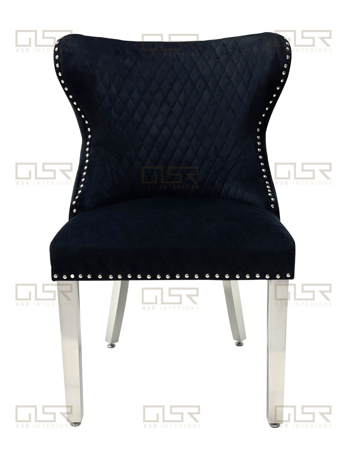 Valentino Black Velvet Dining Chair