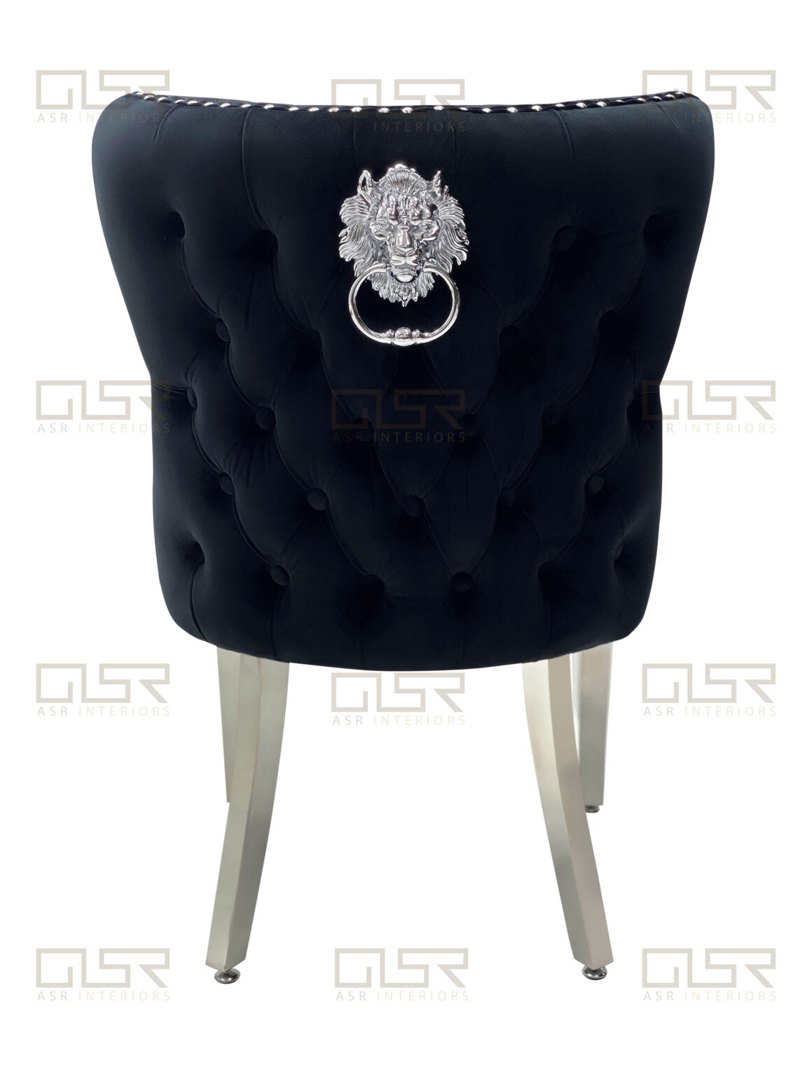 Valentino Black Velvet Dining Chair