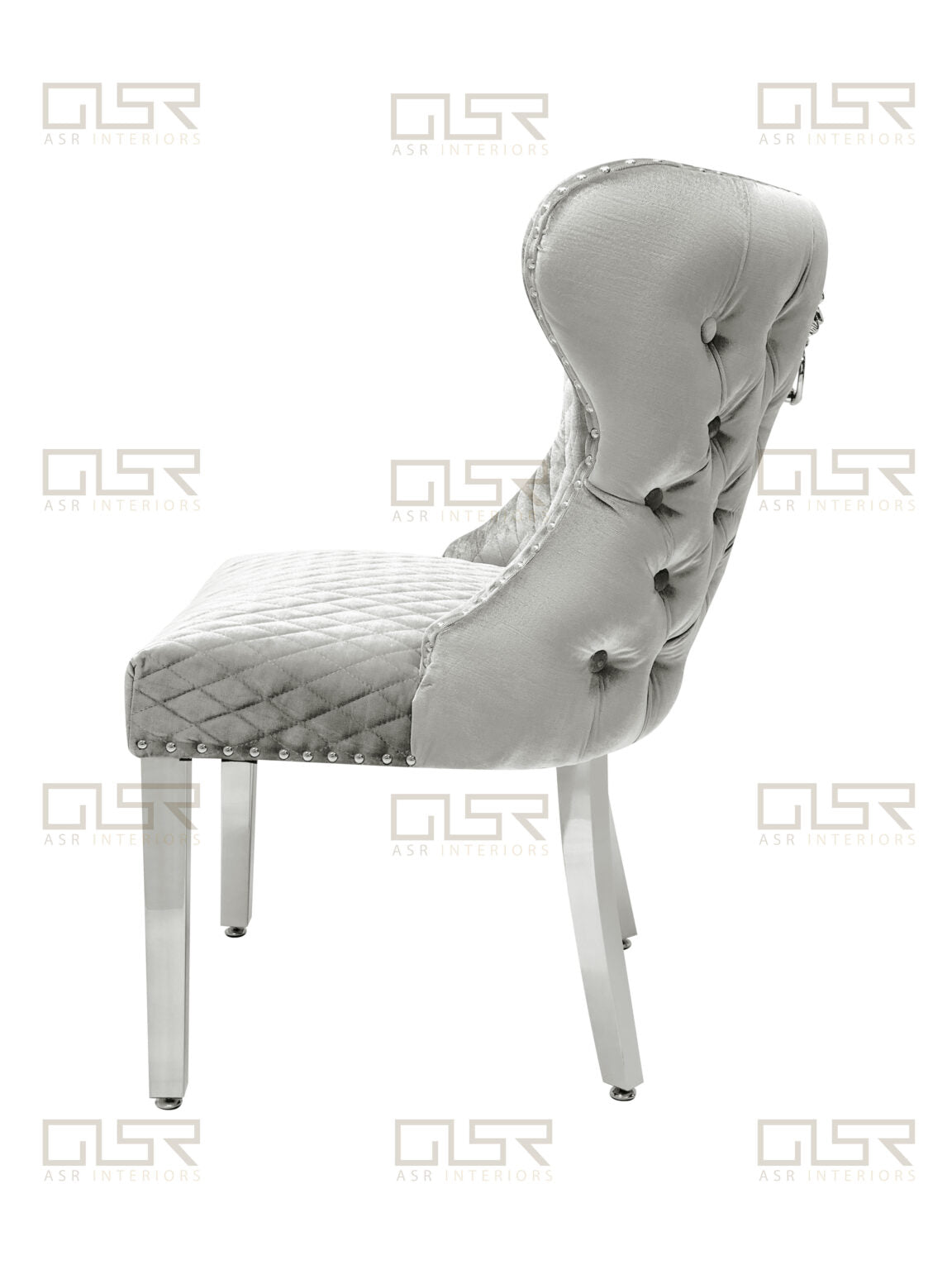 Valentino HQ Bruhsed Silver Dining Chair