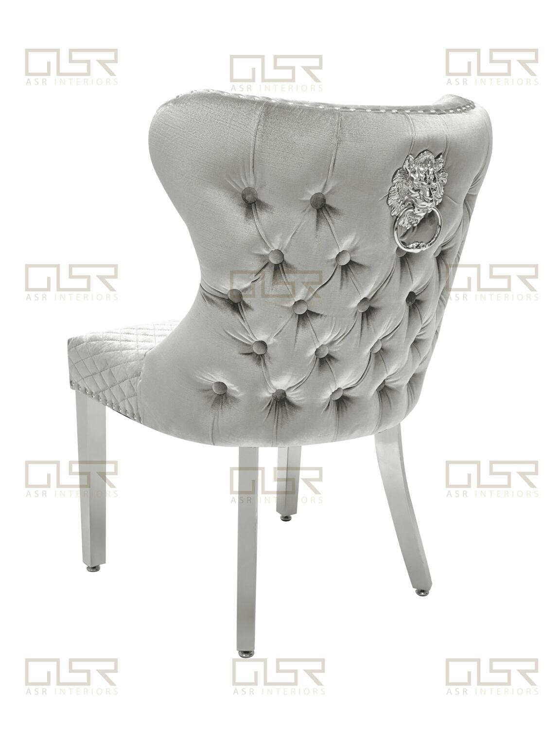 Valentino HQ Bruhsed Silver Dining Chair