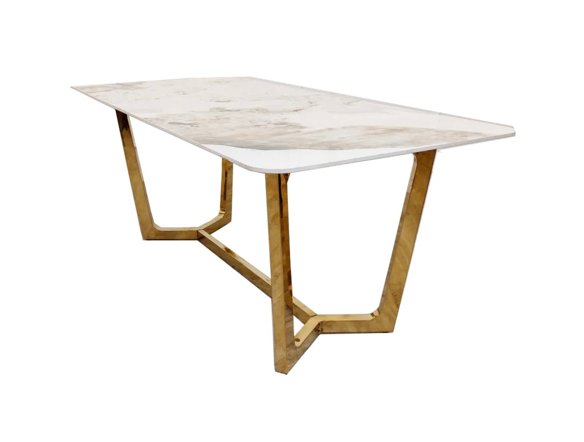 Lucien Gold Dining Table