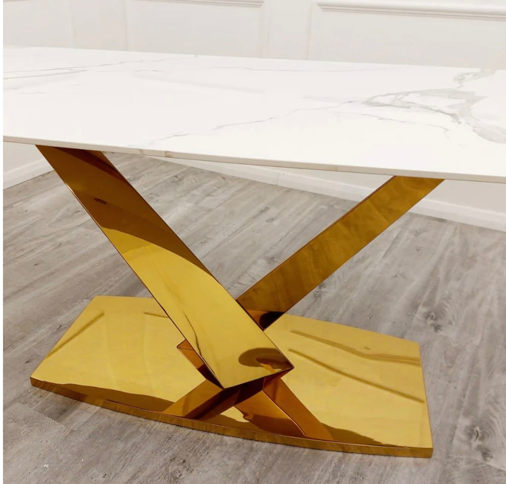 Valeo Gold Dining Table