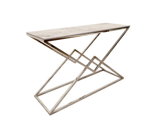 Vesta Chrome Console Table