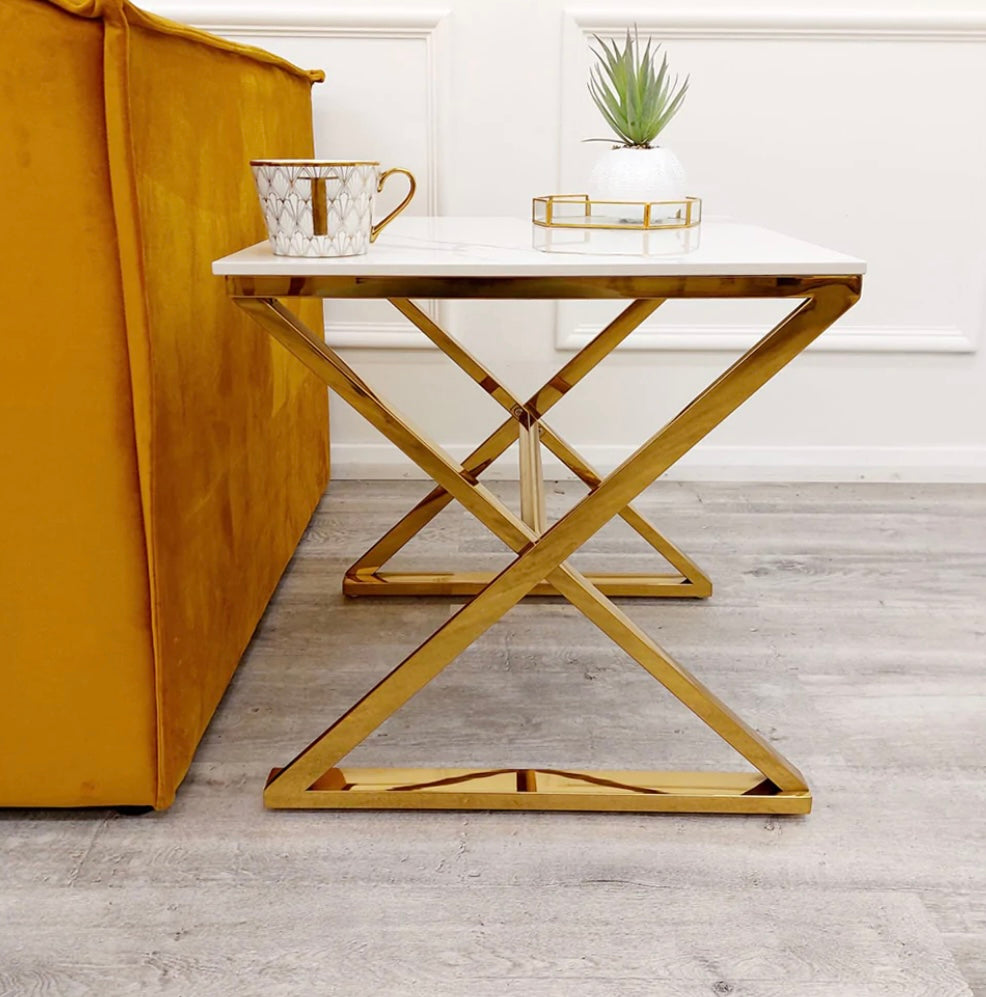 Zion Gold Lamp Table