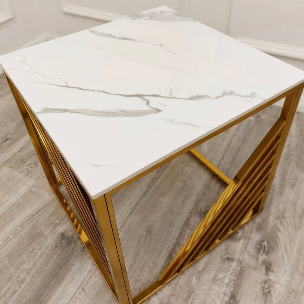 Azure Gold Lamp Table