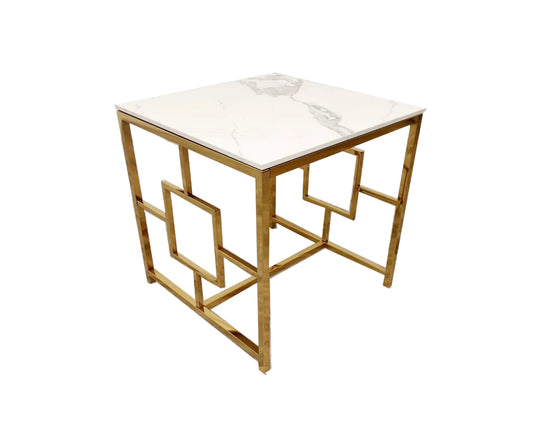 Geo Gold Lamp Table