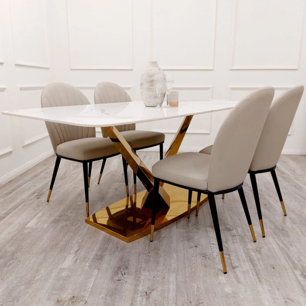 Valeo Gold Dining Table